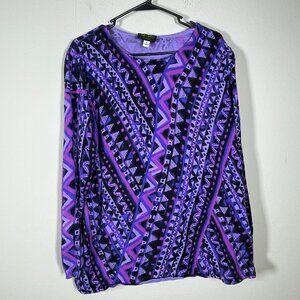 Geometric Purple Sweater